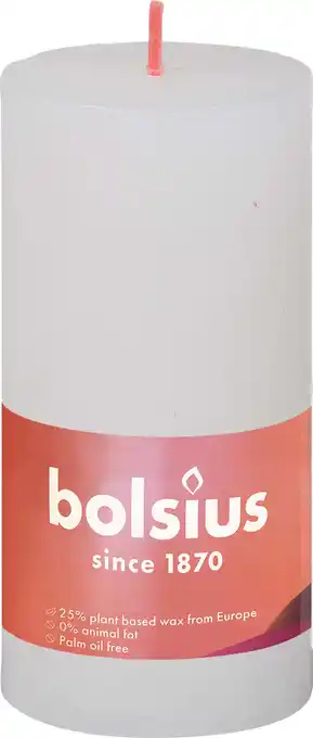 Intratuin Bolsius stompkaars rustiek shine wit 30 uur d 5 h 10 cm aanbieding