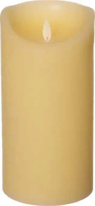 Intratuin Led stompkaars rustiek goud met timer d 10 h 20 cm aanbieding