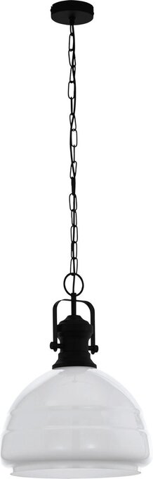 Bol.com Eglo combwich 1 - hanglamp - e27 - ø 38 cm - zwart aanbieding