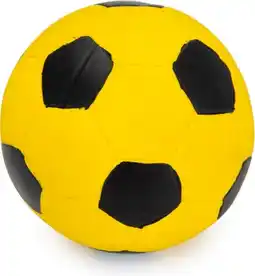 Intratuin Beeztees hondenspeelgoed voetbal geel / zwart d 8 cm aanbieding