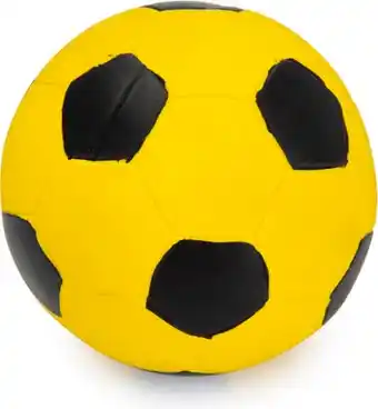 Intratuin Beeztees hondenspeelgoed voetbal geel / zwart d 8 cm aanbieding
