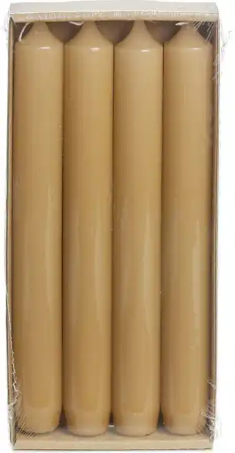 Intratuin Rustik lys tafelkaars gloss caramel 8 uur 4 stuks aanbieding