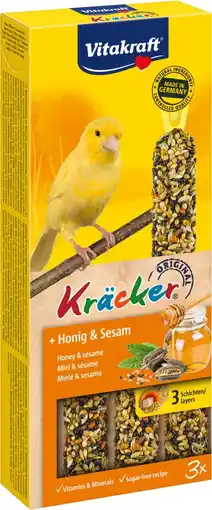 Intratuin Vitakraft vogelsnack kräcker kanarie honing en sesam 3 stuks aanbieding