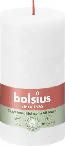 Intratuin Bolsius stompkaars rustiek shine wit 60 uur d 6,8 h 13 cm aanbieding