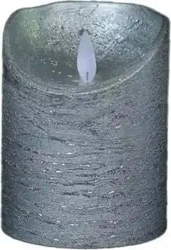 Intratuin Kaars rustiek met led verlichting en timer 10 cm zilver aanbieding