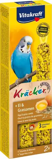 Intratuin Vitakraft vogelsnack kräcker parkiet ei en graszaad 2 stuks aanbieding