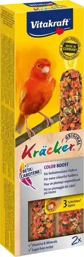 Intratuin Vitakraft vogelsnack kräcker kanarie color boost 2 stuks aanbieding