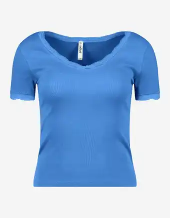 Takko fashion Dames t-shirt - met kant aanbieding