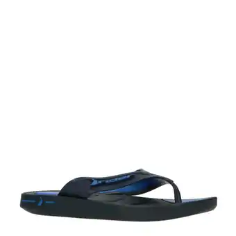 Wehkamp Rider   teenslippers zwart/blauw aanbieding