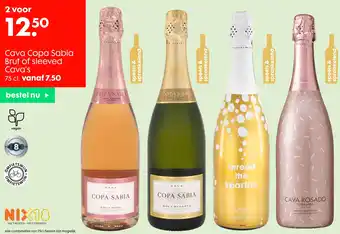 HEMA Cava Copa Sabia Brut of sleeved Caya's 75 cl aanbieding