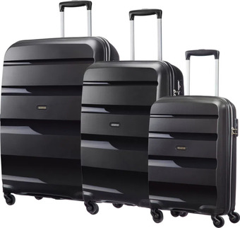 Coolblue American tourister bon air spinner 75+66+55 cm black kofferset aanbieding