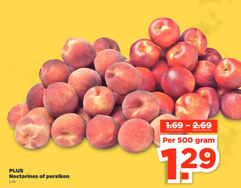 PLUS Plus nectarines of perziken aanbieding