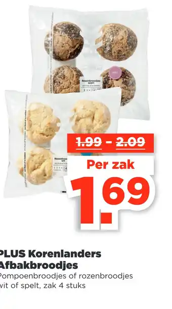 PLUS PLUS korenlanders afbakbroodjes aanbieding