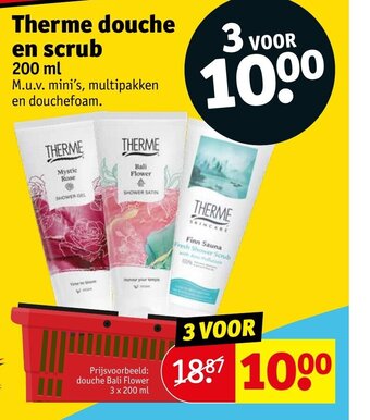 Kruidvat Therme douche en scrub 200 ml aanbieding