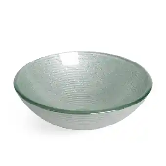 Sanitairwinkel.nl Saniclass pesca mela waskom - 42x14,5cm - rond - gehard glas - wit grijs aanbieding