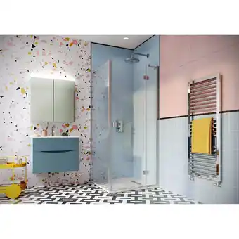 Sanitairwinkel.nl Simpsons design douchecabine 90x90x195cm helder glas zilver profiel aanbieding