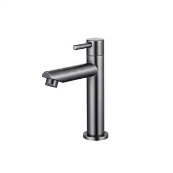 Sanitairwinkel.nl Fortifura calvi fonteinkraan - 14.4cm - opbouw - 1 gats - pvd gepolijst gunmetal aanbieding