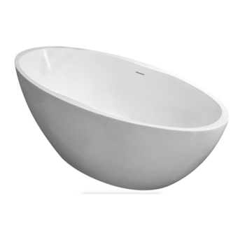 Sanitairwinkel.nl Wiesbaden oval vrijstaand ligbad acryl 170x78cm mat wit aanbieding