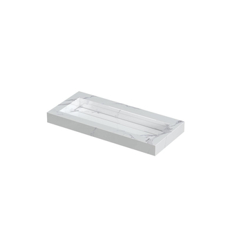 Sanitairwinkel.nl Ink pitch wastafel - 100x45x9cm - 1 wasbak - 0 kraangaten - drain keramiek statuario glans aanbieding