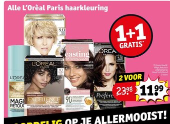 Kruidvat Alle L'Oréal Paris haarkleuring aanbieding