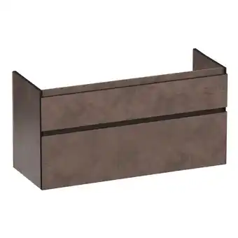 Sanitairwinkel.nl Saniclass advance plus wastafelonderkast - 120x46x60cm - 2 softclose greeploze lades - 1 sifonuitsparing - mfc - rusty aanbieding