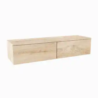 Sanitairwinkel.nl Mondiaz alan module small wastafelonderkast - 140x41x30cm - 2 lades - push to open - melamine - washed oak mat aanbieding