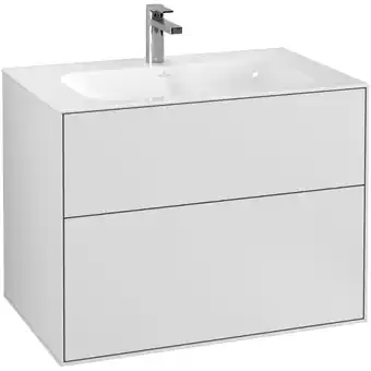 Sanitairwinkel.nl Villeroy & boch finion wastafelonderkast 79.6x59.1cm 2 lades white matt aanbieding