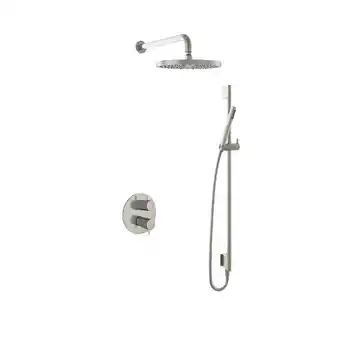 Sanitairwinkel.nl Hotbath get together ibs2ra regendoucheset inbouw - 35cm wandarm - 30cm ronde hoofddouche - staafhanddouche glijstang - gebor aanbieding