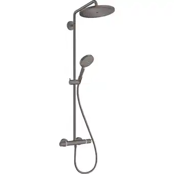 Sanitairwinkel.nl Hansgrohe croma select select regendoucheset - thermostaat - glijstang 28cm - brushed black chrome aanbieding