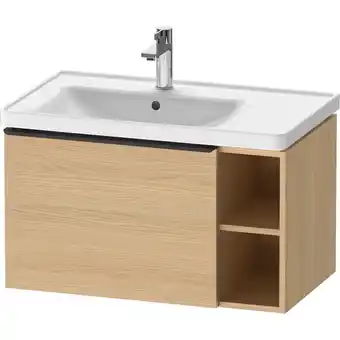 Sanitairwinkel.nl Duravit d-neo wastafelonderkast 78cm 1 lade met softclose natuur eiken mat - duravit d-neo wastafel keramiek - duravit d-neo  aanbieding