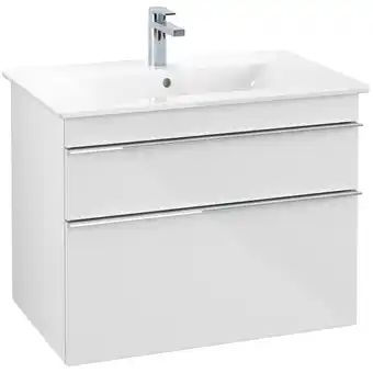 Sanitairwinkel.nl Villeroy & boch venticello wastafelonderkast 75.3x59cm 2x lade glossy wit aanbieding