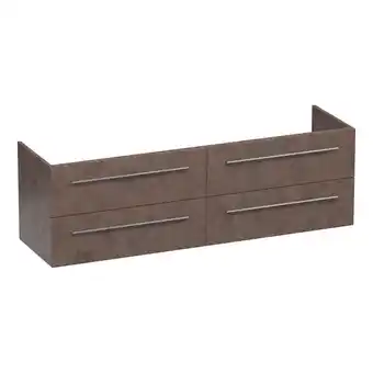 Sanitairwinkel.nl Saniclass ex wastafelonderkast - 160x46x50cm - 4 softclose lades - zonder greep - 2 sifonuitsparingen - mfc - rusty aanbieding