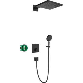Sanitairwinkel.nl Hansgrohe raindance e showerset compleet inbouw mat zwart aanbieding