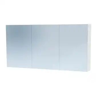 Sanitairwinkel.nl Saniclass dual spiegelkast - 140x70x15cm - verlichting - geintegreerd - 3 links- rechtsdraaiende spiegeldeur - mdf - hoogglan aanbieding