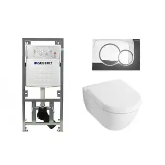 Sanitairwinkel.nl Villeroy & boch subway 2.0 compact met softclose zitting toiletset met geberit inbouwreservoir en sigma 01 drukplaat glans ch aanbieding