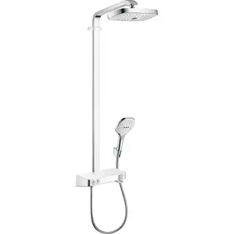 Sanitairwinkel.nl Hansgrohe raindance select e 300 regendoucheset - opbouw - 3 standen handdouche - 2 standen hoofddouche - met ecosmart - wit  aanbieding