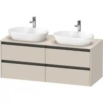 Sanitairwinkel.nl Duravit wastafelonderbouwkast 140cm - 2x duravit waskom - 2x duravit wastafelmengkraan - wiesbaden spiegel met verlichting 14 aanbieding