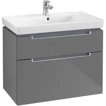 Sanitairwinkel.nl Villeroy & boch subway 2.0 wastafelonderkast 78.7x59x44.9cm glossy grey aanbieding