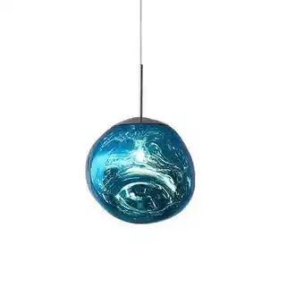 Sanitairwinkel.nl Njoy hanglampglas met e27 fitting, diameter 270 ip20 met 4w 27x27cm led verlichting blue tweedekans aanbieding