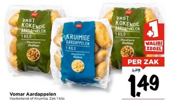 Vomar Voordeelmarkt Vomar Aardappelen Vastkokend of Kruimig. Zak 1 kilo aanbieding