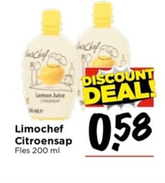 Vomar Voordeelmarkt Limochef Citroensap Fles 200 ml aanbieding