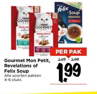 Vomar Voordeelmarkt Gourmet Mon Petit, Revelations of Felix Soup Alle soorten pakken 4-6 stuks aanbieding