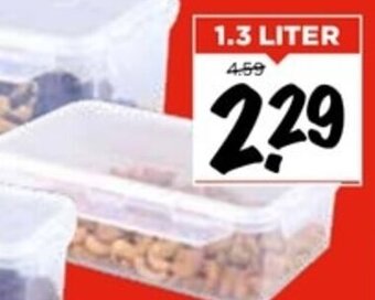 Vomar Voordeelmarkt Luchtdichte Vershoudbox  1.3 LITER aanbieding