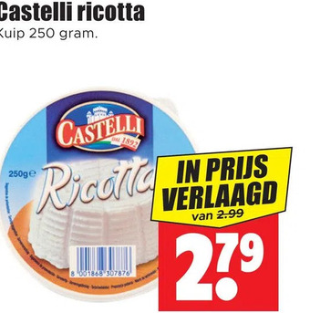 Dirk Castelli ricotta aanbieding