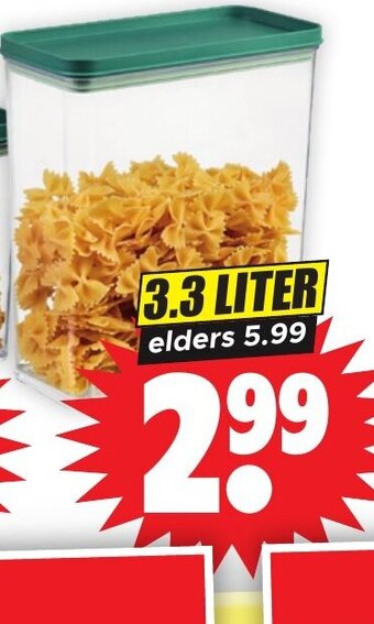 Dirk Bewaarbus  3.3 LITER aanbieding