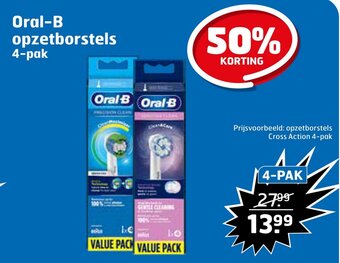 Trekpleister Oral-B opzetborstels 4-pak aanbieding