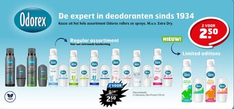 Trekpleister Odorex De expert in deodoranten sinds 1934 aanbieding