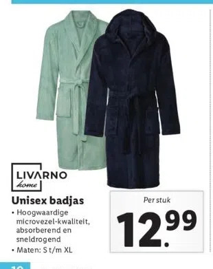 Lidl Unisex badjas aanbieding