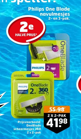 Trekpleister Philips One Blade navulmesjes aanbieding