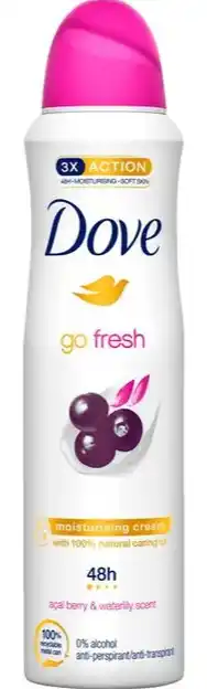 De Online Drogist Dove go fresh acai berry deodorant spray 150ml aanbieding